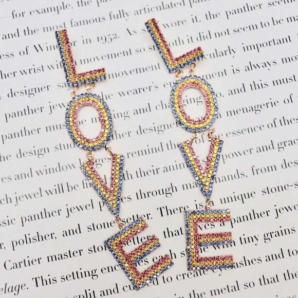 LOVE Drop Earrings - Picture 5 of 7